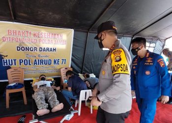 Jelang HUT Ke 71, Ditpolairud Polda Jambi Gelar Baksos, Donor Darah dan Bhakti Kesehatan