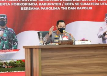 Kapolri Minta Forkopimda Sumut Antisipasi Cegah Lonjakan Covid-19 Saat Nataru