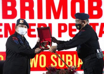 Brimob Beri Gelar Menhan Prabowo Warga Kehormatan Utama, Ini Alasannya